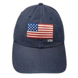 USA Flag Baseball Cap Blue One Size Adjustable Patriotic State of Mine